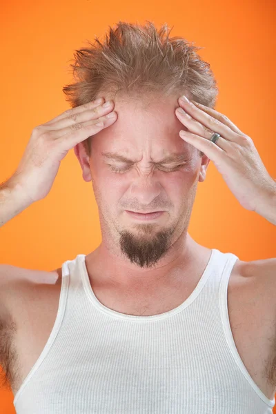 Сильная головная боль — стоковое фото