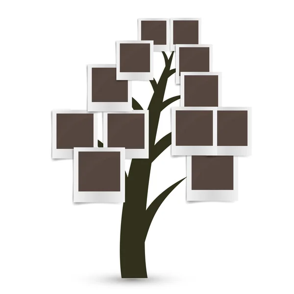 Семейное дерево дизайн, вставить ваши фотографии в рамки — стоковый вектор