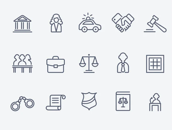 Law icons Лицензионные Стоковые Иллюстрации