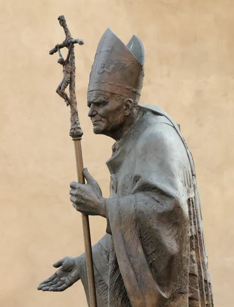 Статуя папы римского Иоанна Павла ii в Земла (блаженного Иоанна Павла или Джо — стоковое фото