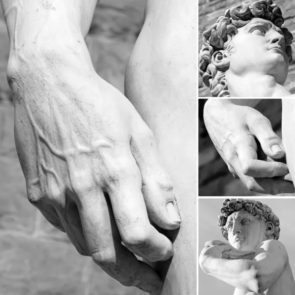 Подробная информация о знаменитые скульптуры Давида Микеланджело, Флоренция Стоковое Фото