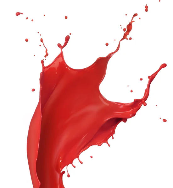 Красный всплеск краски — стоковое фото