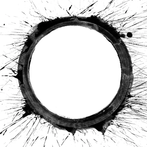 Всплеск черный круг — стоковое фото