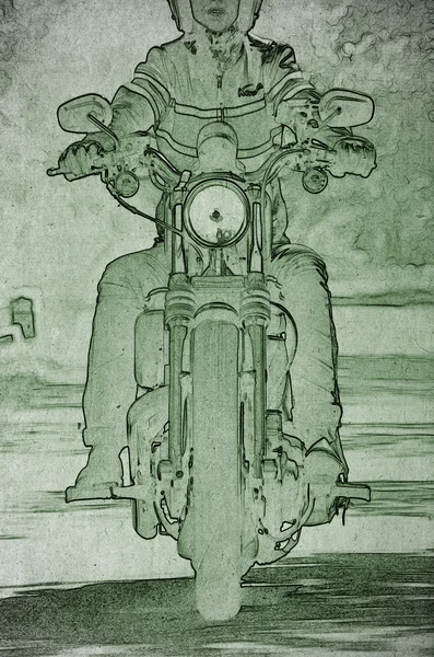 Рисунок мотоцикла — стоковое фото