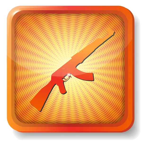 Значок оранжевый оружия — стоковый вектор