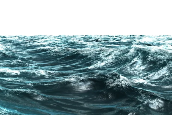 Цифровой генерируется бурные синее море — стоковое фото