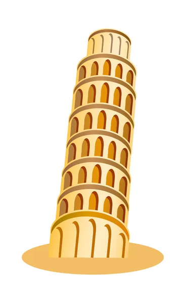 Вектор икона Пизанская башня — стоковый вектор