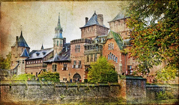 Средневековый замок - старинные Художественная фотография — стоковое фото
