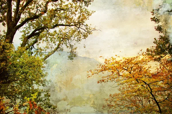 Осень - работа в живописи стиль Лицензионные Стоковые Изображения