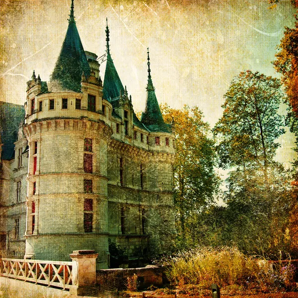 Замки Франции - марочные серии Стоковое Изображение