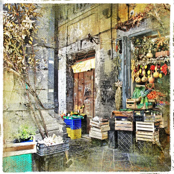 Неаполь, Италия - старые улицы — стоковое фото