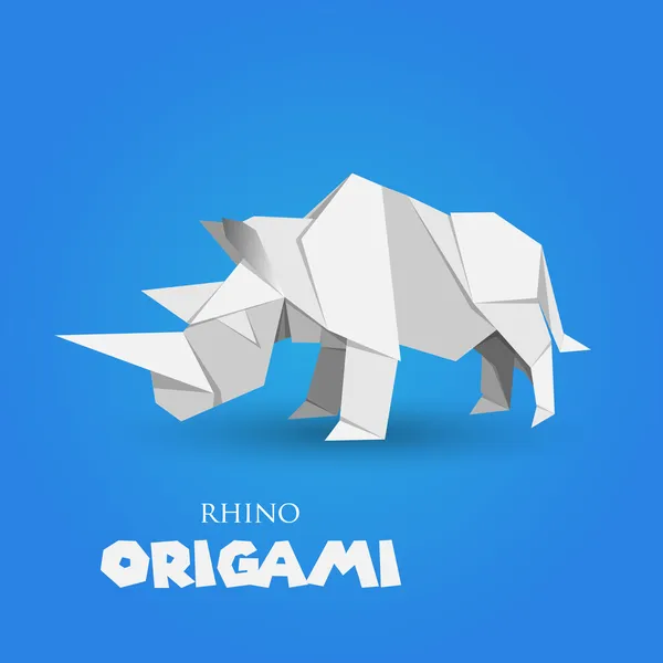 Оригами носорог Лицензионные Стоковые Иллюстрации