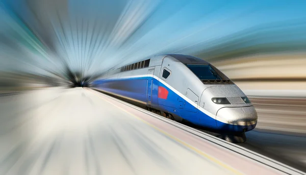 Высокая скорость поезда движение blur Лицензионные Стоковые Изображения
