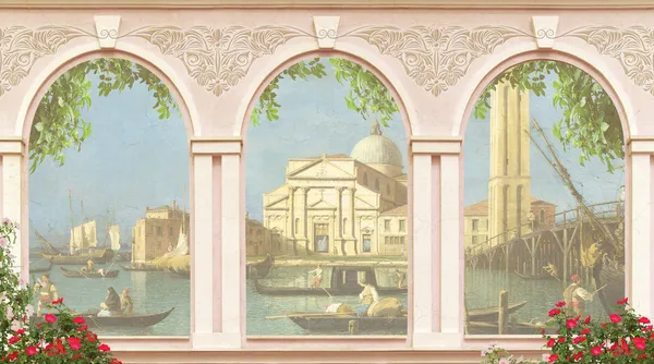 Представление от окна до Венеции — стоковое фото