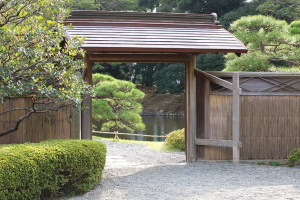 Японский традиционный дом ворота — стоковое фото