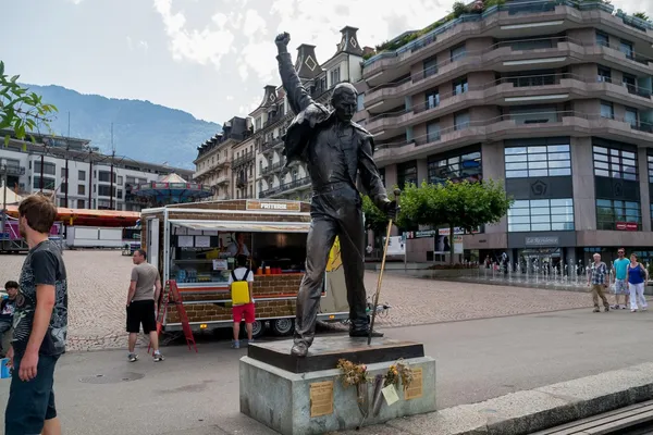 Фредди Меркьюри статуя, Монтрё, Швейцария — стоковое фото