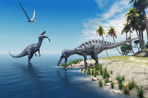 Зухомим динозавров — стоковое фото