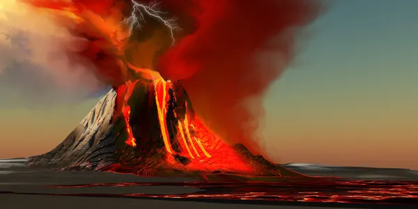 Вулкан Гавайев — стоковое фото