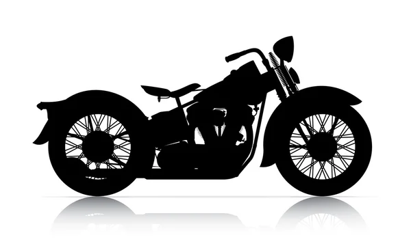 Силуэт классического мотоцикла — стоковое фото