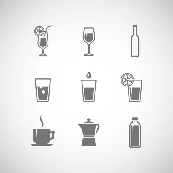 Значки напитки — стоковый вектор