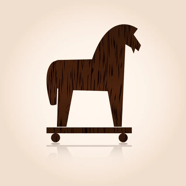 Eps10 деревянный троянский конь — стоковый вектор