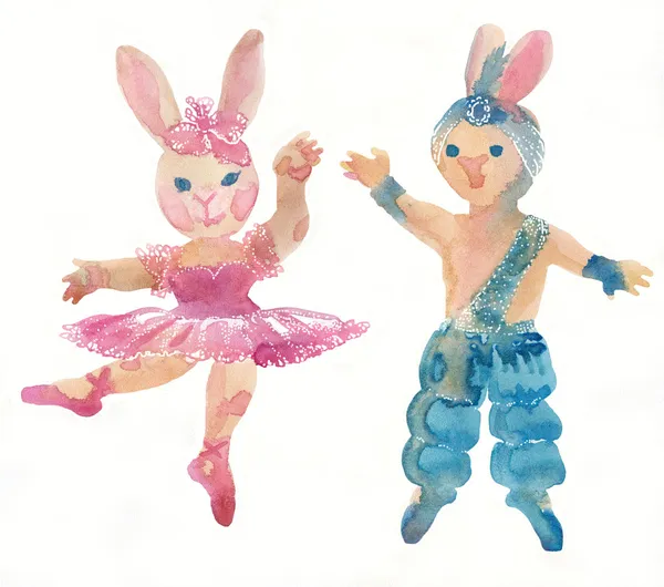 Танцоры балета кролики Лицензионные Стоковые Фото