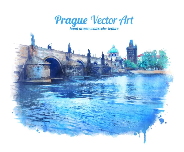 Карлов мост в Праге — стоковый вектор