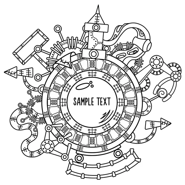 Стимпанк векторные иллюстрации с промышленным технических элементов — стоковый вектор