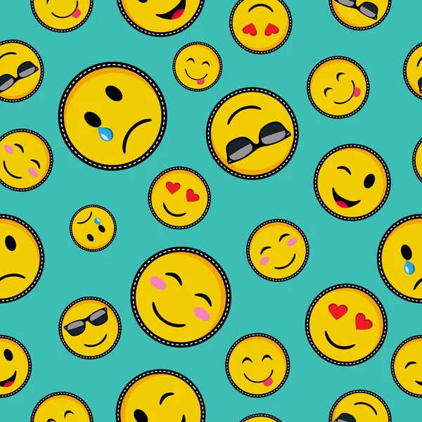 Симпатичные emoji конструкции бесшовный фон — стоковый вектор