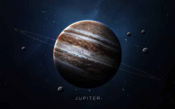 Юпитер - 3d изображения с высоким разрешением представляет планет солнечной системы. Это элементы изображения, представленной НАСА — стоковое фото