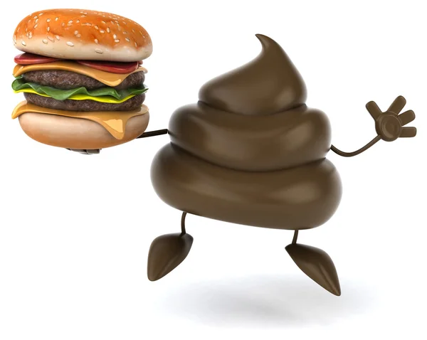 Корма с гамбургером — стоковое фото