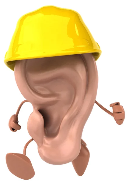 EAR на желтый шлем — стоковое фото