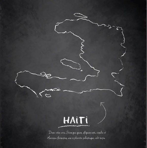 Вектор классной доски доски карты Гаити — стоковый вектор