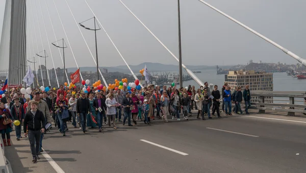 Международный день трудящихся во Владивостоке — стоковое фото