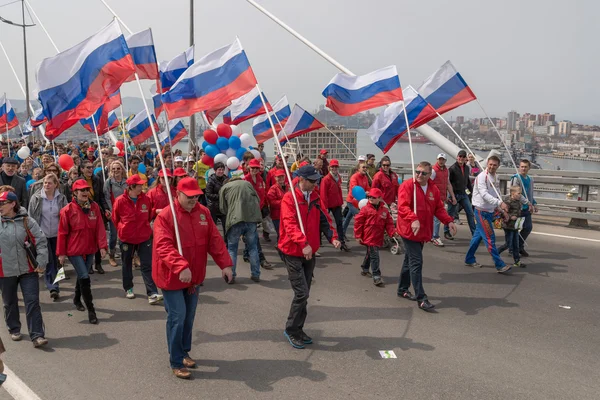 Международный день трудящихся во Владивостоке — стоковое фото