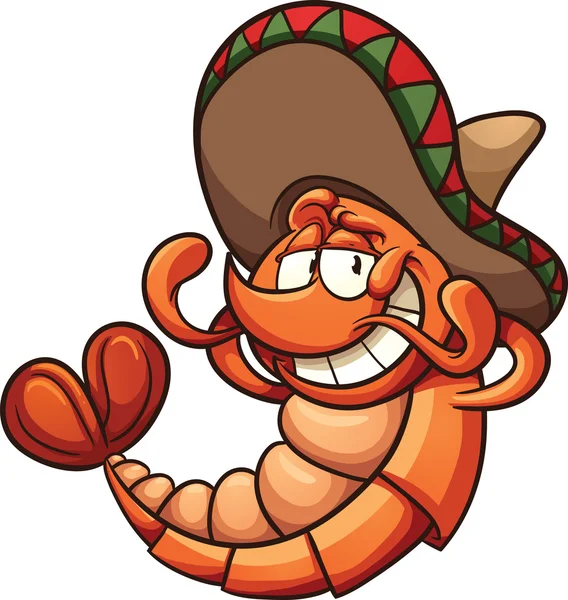 Мексиканские креветки — стоковый вектор
