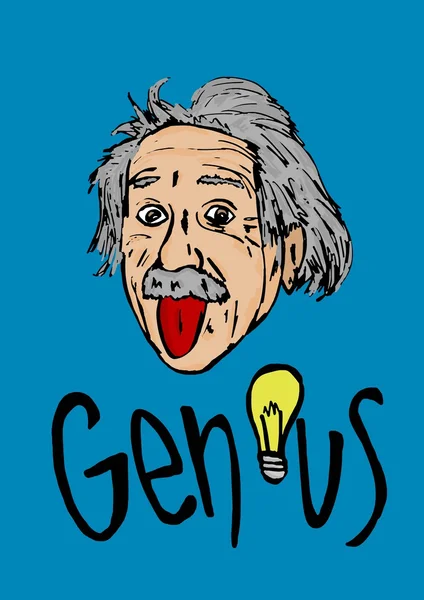 Большеротый Альберт Эйнштейн — стоковое фото