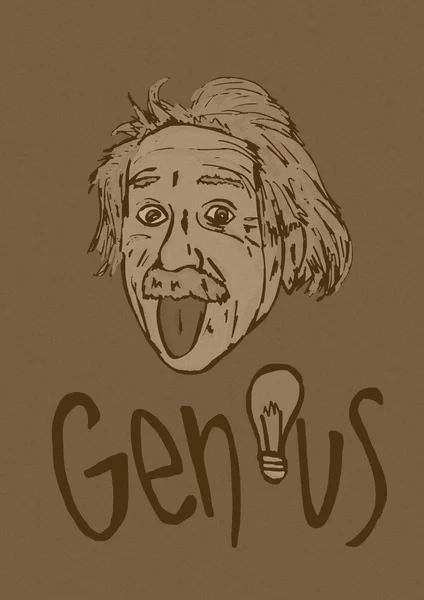 Эйнштейн большеротый Винтаж — стоковое фото