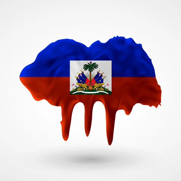 Флаг Гаити нарисованные цвета — стоковый вектор
