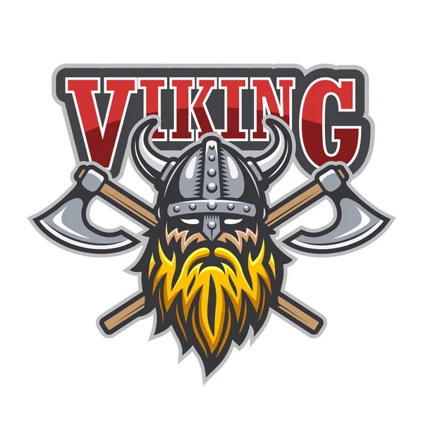 Викинг воин спорта логотип — стоковый вектор