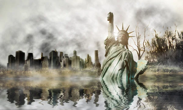 Апокалипсис в Нью-Йорке — стоковое фото