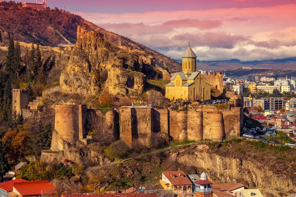 Прекрасный панорамный вид на Тбилиси — стоковое фото