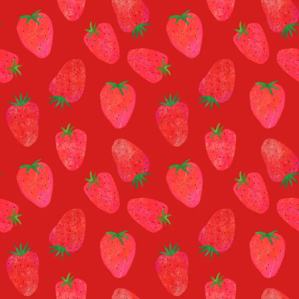 Hand drawn Strawberry texture — стоковое фото