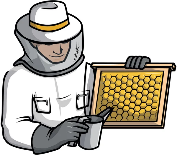 Хранитель пчел Иллюстрация дизайн — стоковый вектор