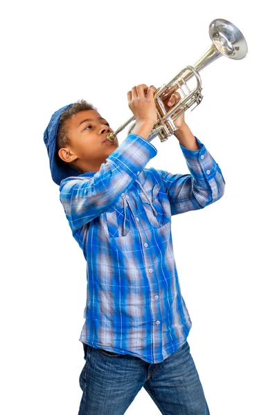 Джазовый трубач — стоковое фото