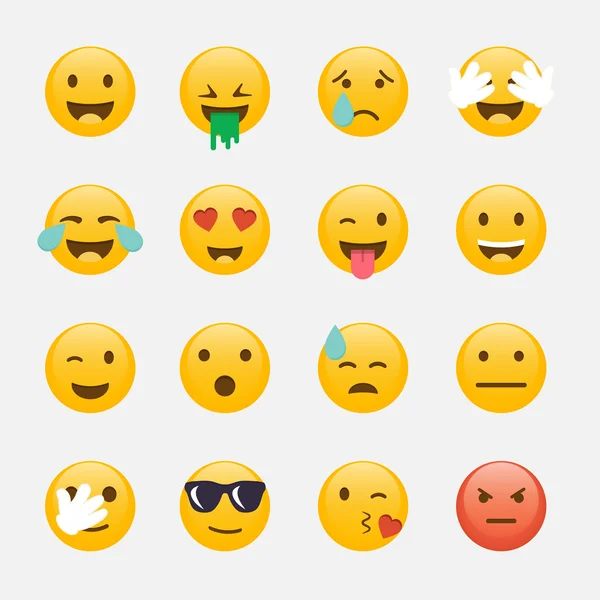 Emoji плоский дизайн — стоковый вектор