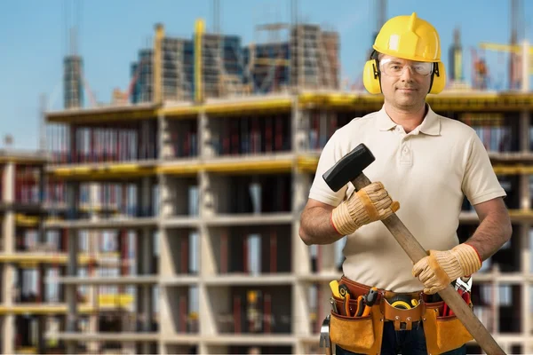 Строительство работник, чернорабочий, строительство — стоковое фото