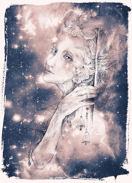 Красивый рисунок эльфов фея существо с Тинкер колокола — стоковое фото