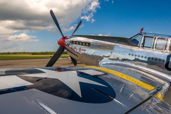 P-51 Mustang истребитель — стоковое фото
