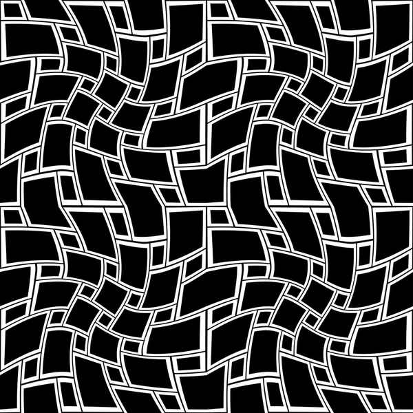 Вектор современной геометрии Бесшовные шаблон витая, черный и белый абстрактный фон геометрические, обои печати, монохромный ретро текстуры, hipster моды дизайн — стоковый вектор